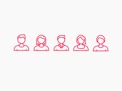 Icons - People avatar design human icon illustration line people vector web