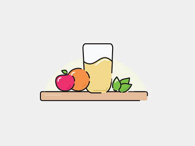 Healthy Food design flat food fruits healthy icon illustration juice minimal vector