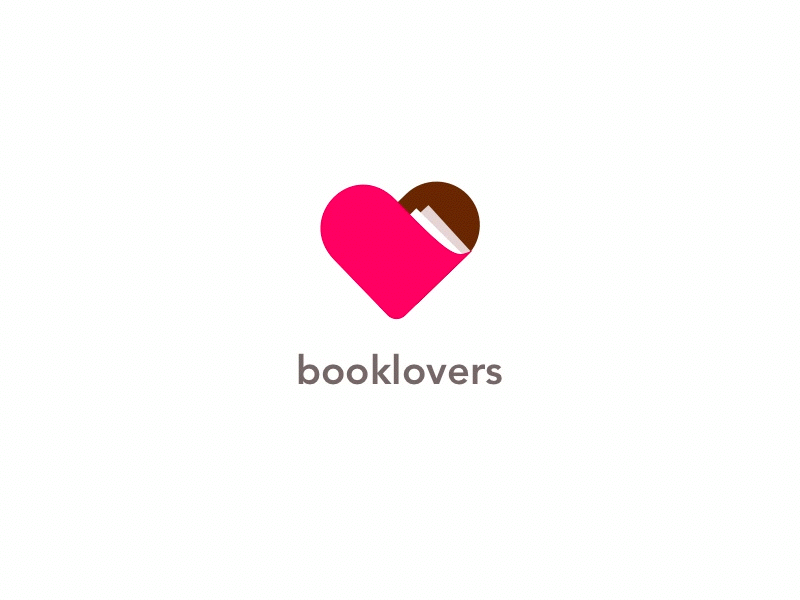 Steps - Booklovers animation app book brand heart icon illustration logo love process vector web