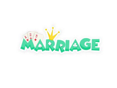 Card Game - Marriage app card game icon illustration nepal playful typography vector