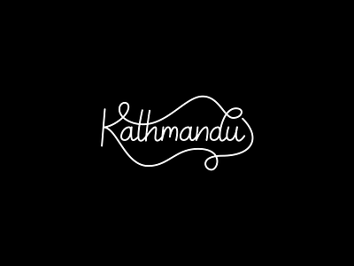 Kathmandu City illustration kathmandu lettering logo monoline nepal nepali type typography