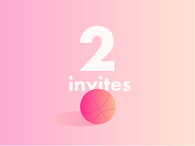 2 Dribbble Invites color dribbble illustration invites minimal poster vector