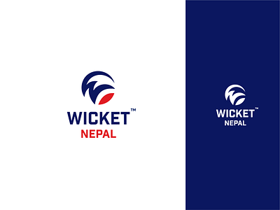 Wicket Nepal app branding cricket design flat game icon illustration logo minimal nepal sport vector