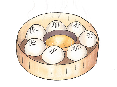 Momo - The Best Nepali Dumplings animation food icon illustration nepal procreate vector