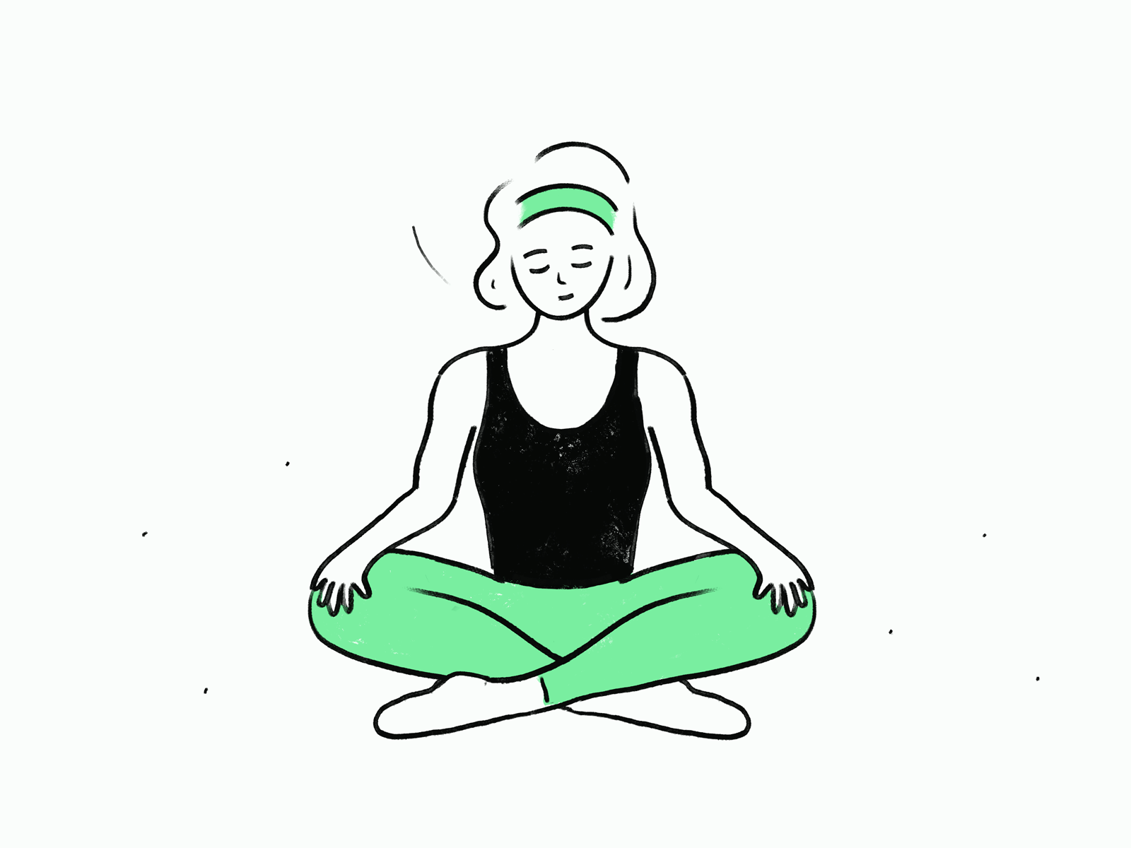 Remember to Take a Deep Breath animation health health app icon illustration lineart meditation vector workout yoga