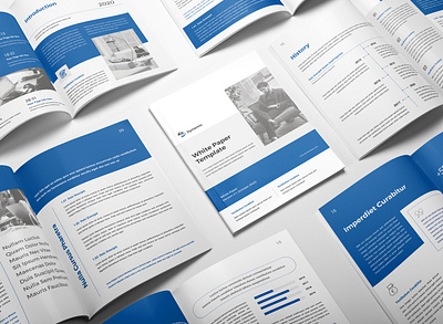 White Paper booklet brochure business business plan catalog company profile corporate indesign informational paper proposal template white book white paper