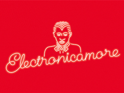 Electronicamore logo design neon sign