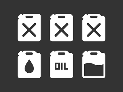Plastic Gas Container Icons icon