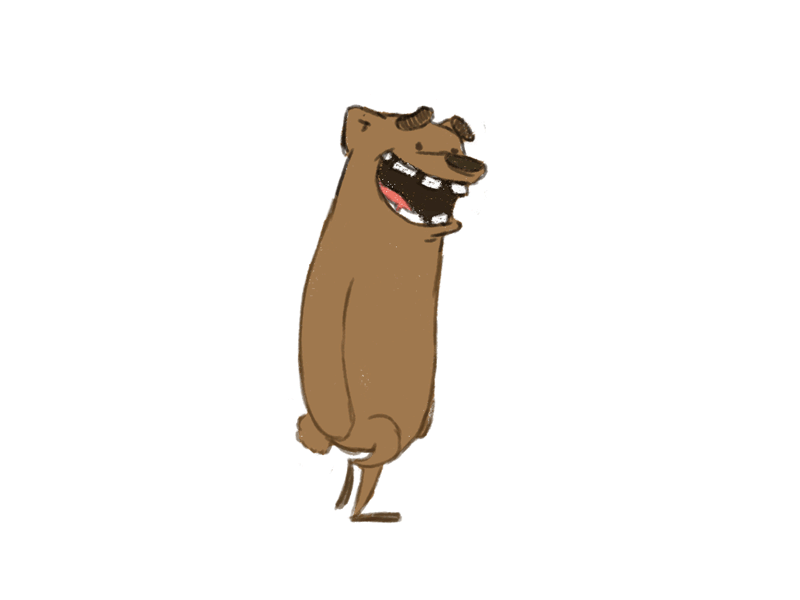 Mo-Mo the Bear animation bear gif honey illustration loop smile walk cycle