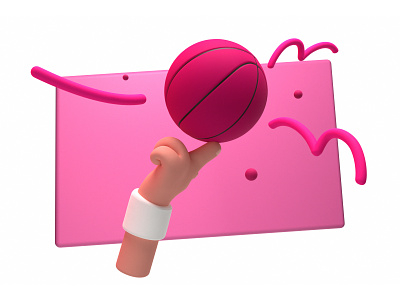 Basket! 3d 3dart basket basketball blender design illustration ui illustration