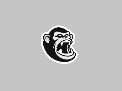 Ape angry ape chimp design figure logo logotype mark monkey