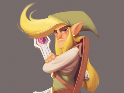 Link - Legend of Zelda characterdesign digitalpainting illustration legendofzelda link