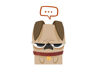 Dog sticker cartoon character characterdesign dog funny imessage ios sticker