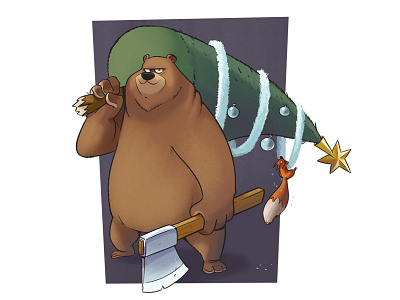 Christmas Bear bear cartoon characterdesign characterdevelopment illustration