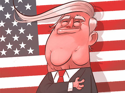 Donald Trump america caricature characterdesign donaldtrump president trump usa
