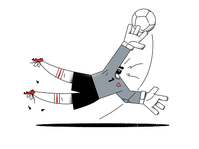 Goal 2d 2d art cartoon character design flat football goalkeeper illustration soccer sport vector