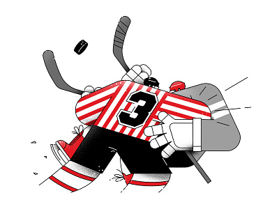 ice hockey 2d art cartoon flat foul hockey icehockey illustration sport vector