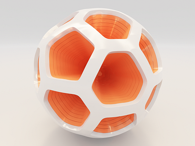 White plastic and orange gloss 3d 3d art 3d illustration blender gloss graphic design illustration orange plastic sphere design