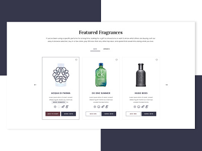 Subscribtion platform design details page ecommerce homepage inner page landing page listing online shop online shopping online store perfumes product listing ui webpage website