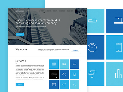 Website design design homepage icons illustraion landing page tech technology ui webpage website