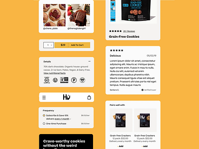 Hu Product Detail Page animation design graphic design ui ux website design