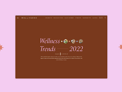 Well+Good Trends 2022 color design editorial ui web web design website wellgood