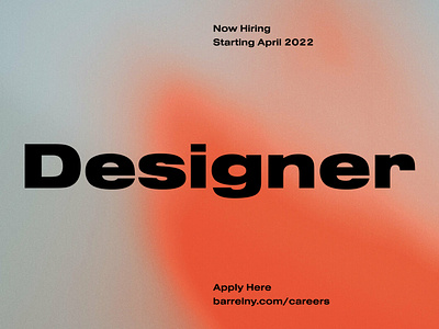 Now Hiring: Designer (April 2022) agency design designer hiring job openings remote