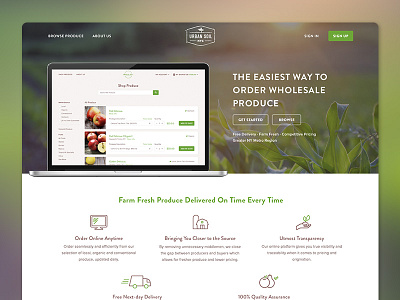 Urban Soil E-Commerce Design brand e commerce food fresh healthy homepage lifestyle marketing page produce shop website