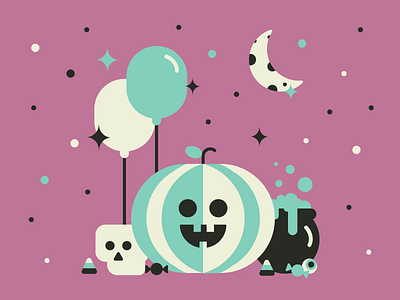 Barrel Halloween Party Illustration