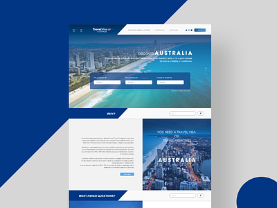 UI Case Study: Travel Visa Australia redesign aus australia blue case nature redesign sashaminh study travel traveling ui visa