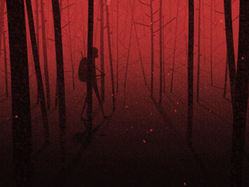 Nothingness animation forest hunter illustration nothingness red