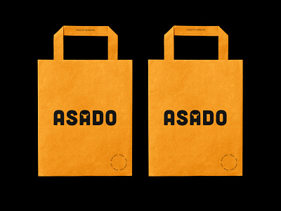 Asado Logo & Brand Identity Design #2 brand design branding clean design flat illustration logo logomark minimal negative space packaging vector wordmark