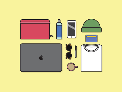 Daily Essentials brand clean design flat icon illustration illustrator minimal vector