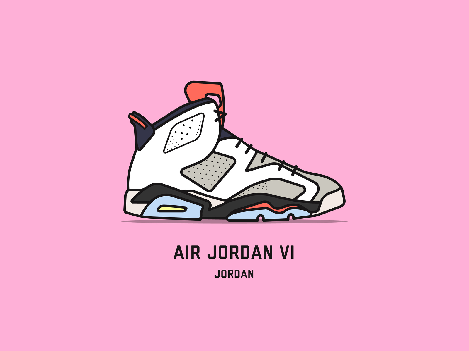 Top 10 NBA Sneakers icon clean illustration vector minimal flat design air jordan jordan michael jordan sneakers nba