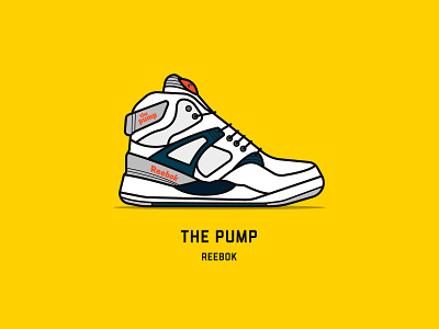 Top 10 NBA Sneakers basketball design flat illustration kicks minimal nba reebok reebok pump sneakers vector