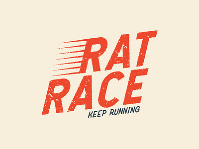 Rat Race illustrator lettering minimal type typography vector