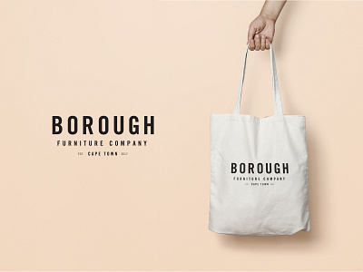 Borough Furniture Company design furniture handmade logo minimal totebag type