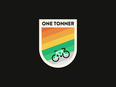 One Tonner Cycle Tour Badge badge badge logo branding clean cycling design flat identity illustration illustrator logo minimal outdoors patch race vector