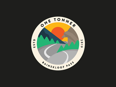 One Tonner Cycle Tour adobe illustrator adventure badge bicycle bicycle shop clean cycling design flat illustration logo minimal outdoor patch sports vector