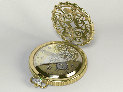 Pocket watch model 3d watch