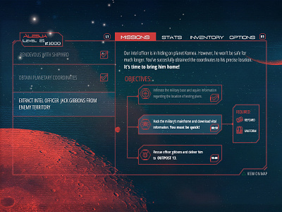 Sci-Fi Game UI