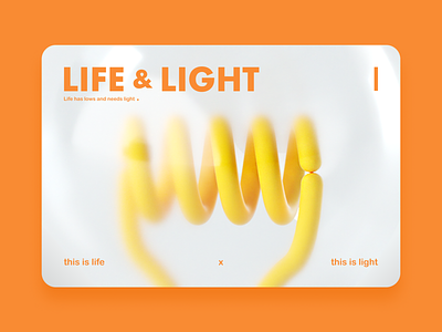 life & light 3d app branding clean design graphic design ui ux