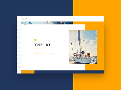 Sealife Theory dream education homepage life minimalism sea theory typography uxui web yachting