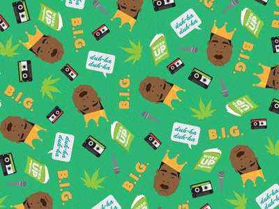 W'RAP'PING PAPER - BIGGIE biggie gift hiphop icons illustration notorious rap wrap