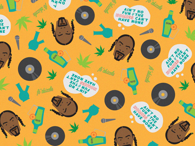 W'RAP'PING PAPER - SNOOP giftwrap hiphop icons illustration pattern rap snoop weed