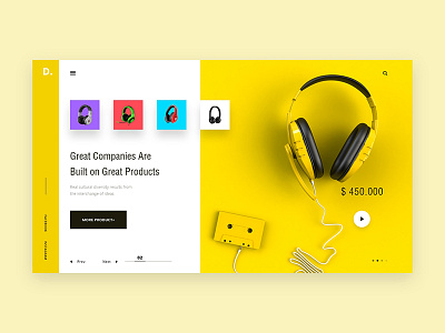 Conceptual Web UI Concept - Product color concept elegant grid header minimal product shop ui ux web design website