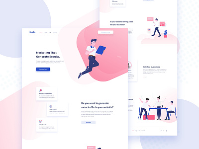 Scalo Marketing Landing page agency animation app business clean curve illustration landing page user interface website