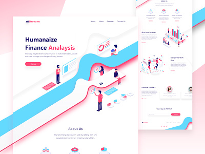 Business Analysis Agency Landing page agency animation app business clean illustraion ironsketch landing page ui ui ux userinterface websitestyle