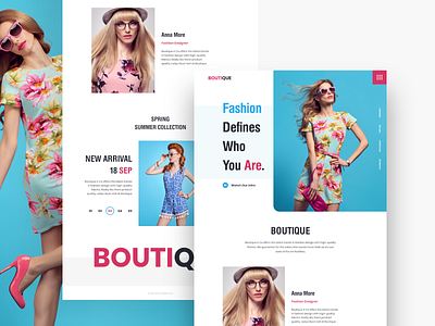 Fashion Landing Page UI