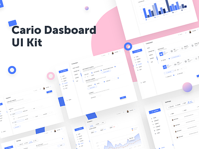 Cario Dashboard UI Kit 2019 animation app business concept dashboard design design ironsketch landing page theme typography ui ui pack ux website